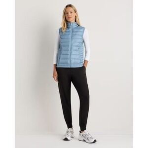 Quince Lightweight Down Puffer Vest Medium Dewstone Blue NWT